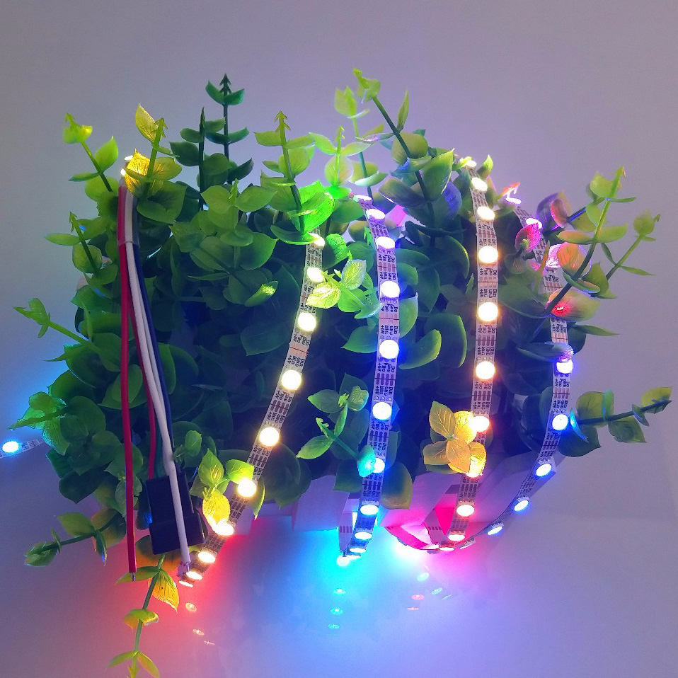 WS2813 5 mm/0.20 palce šířka 300 LED 16.4 stop bod zlomu – pokračování Individuální adresovatelné RGB LED páskové světlo WS2813 5 mm/0.20 palce šířka 300 LED 16.4 stop bod zlomu – pokračování Individuální adresovatelné RGB LED páskové světlo