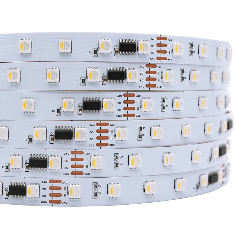 DC12/24V WS2814 Externí IC RGBW 16.4 Ft 300 LED Pokračování bodu zlomu Adresovatelná LED pásková světla