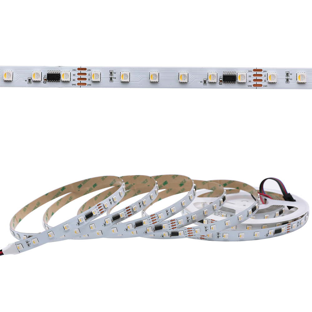 DC12/24V WS2814 Externí IC RGBW 16.4 Ft 300 LED Pokračování bodu zlomu Adresovatelná LED pásková světla DC12/24V WS2814 Externí IC RGBW 16.4 Ft 300 LED Pokračování bodu zlomu Adresovatelná LED pásková světla