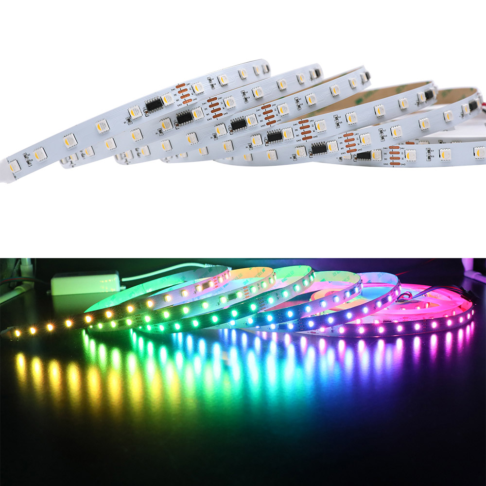 DC12/24V WS2814 Externí IC RGBW 16.4 Ft 300 LED Pokračování bodu zlomu Adresovatelná LED pásková světla DC12/24V WS2814 Externí IC RGBW 16.4 Ft 300 LED Pokračování bodu zlomu Adresovatelná LED pásková světla