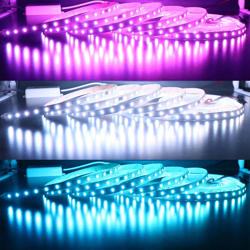 DC12/24V WS2814 Externí IC RGBW 16.4 Ft 300 LED Pokračování bodu zlomu Adresovatelná LED pásková světla DC12/24V WS2814 Externí IC RGBW 16.4 Ft 300 LED Pokračování bodu zlomu Adresovatelná LED pásková světla