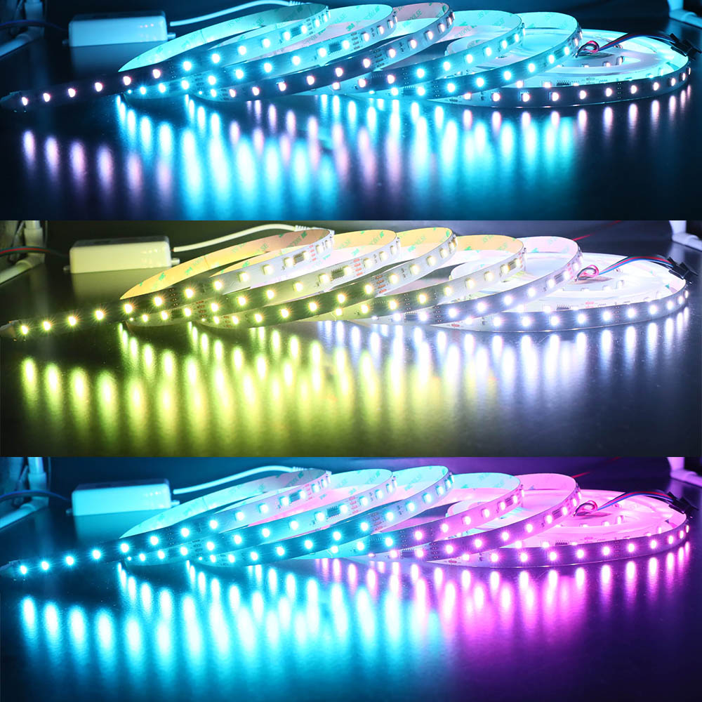 DC12/24V WS2814 Externí IC RGBW 16.4 Ft 300 LED Pokračování bodu zlomu Adresovatelná LED pásková světla DC12/24V WS2814 Externí IC RGBW 16.4 Ft 300 LED Pokračování bodu zlomu Adresovatelná LED pásková světla