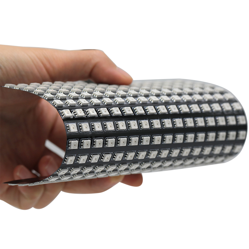 WS2815 12V 16x16 LED-Matrix RGB flexible LED-Bildschirmpaneele WS2815 12V 16x16 LED-Matrix RGB flexible LED-Bildschirmpaneele