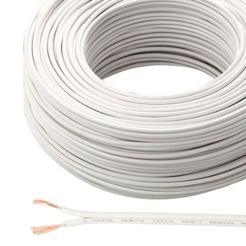 Bílý 18AWG 2pinový napájecí kabel Měděné jádro pro LED pásky a napájecí zdroj - 3.28' na prodej Bílý 18AWG 2pinový napájecí kabel Měděné jádro pro LED pásky a napájecí zdroj - 3.28' na prodej