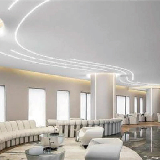 Weißer Silikon-LED-Diffusor mit Flansch für die Installation von Aluminiumkanälen, 120° nach oben emittierend, 20 x 20 mm Weißer Silikon-LED-Diffusor mit Flansch für die Installation von Aluminiumkanälen, 120° nach oben emittierend, 20 x 20 mm