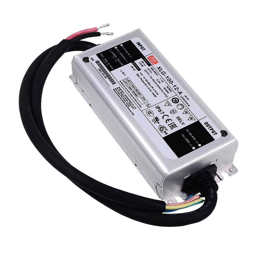 XLG-100-24-A 96Watt AC100-305V Eingangsspannung Mean Well Hocheffizientes wasserdichtes DC24V UL-gelistetes LED-Display-Beleuchtungsnetzteil