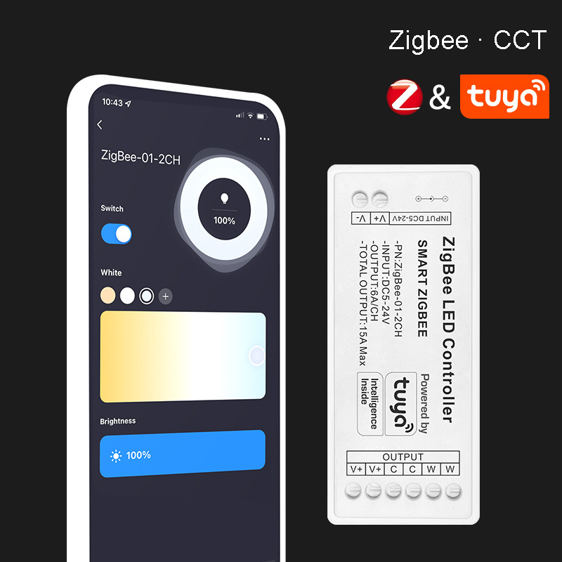 DC5-24V Zigbee RGB/RGBW/RGBCW/CCT Inteligentní LED pásková světla Bezdrátový ovladač stmívače Práce s Echo plus/SmartThings/Hue DC5-24V Zigbee RGB/RGBW/RGBCW/CCT Inteligentní LED pásková světla Bezdrátový ovladač stmívače Práce s Echo plus/SmartThings/Hue