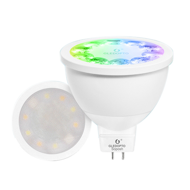 Zigbee MR16 LED-Lampe DC12V 4W RGB+CCT Smartphone-Steuerung LED-Scheinwerfer