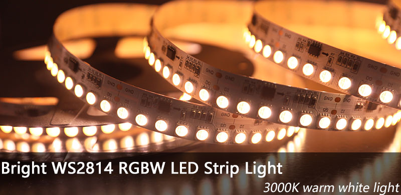světlé LED páskové světlo ws2814 rgbw