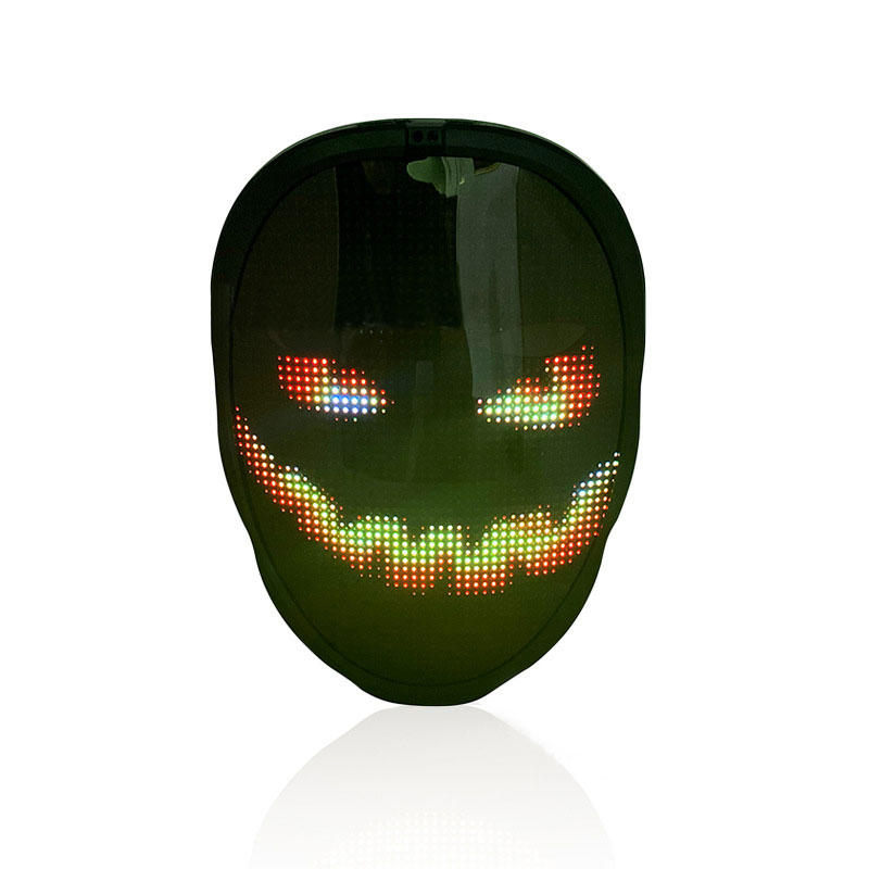 Gesichtsverändernde LED-Halloween-Maske mit Bluetooth-App, batteriebetrieben/wiederaufladbar Gesichtsverändernde LED-Halloween-Maske mit Bluetooth-App, batteriebetrieben/wiederaufladbar