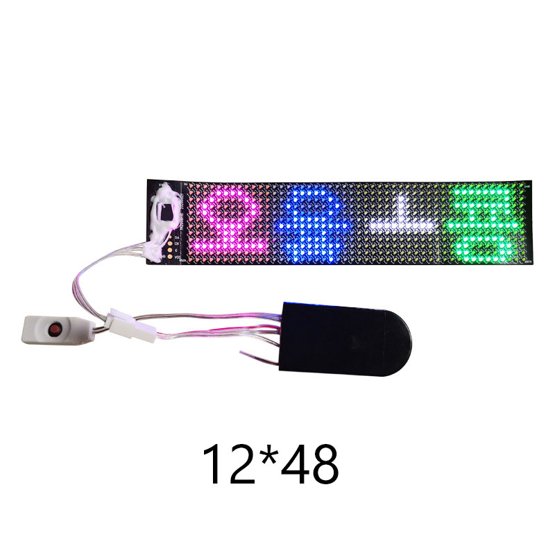 LED Clothing Display Screen APP Controlled Flexible LED Panels For Shoes, Bags, Hats