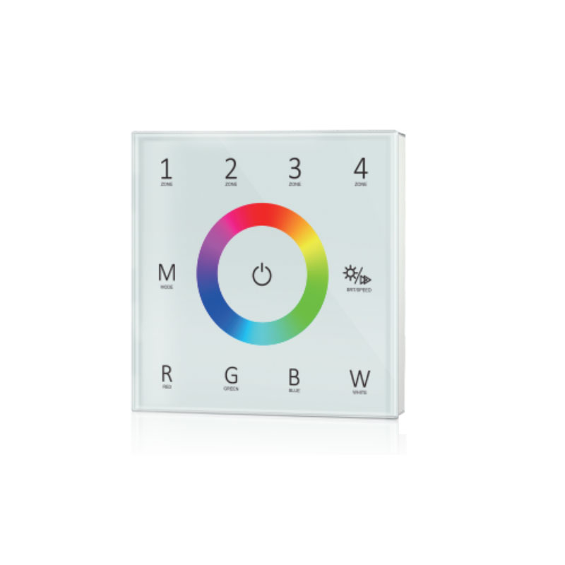 T24-1 4 Zonen kabelloser RGB-LED-Touchpanel-Controller zur Wandmontage