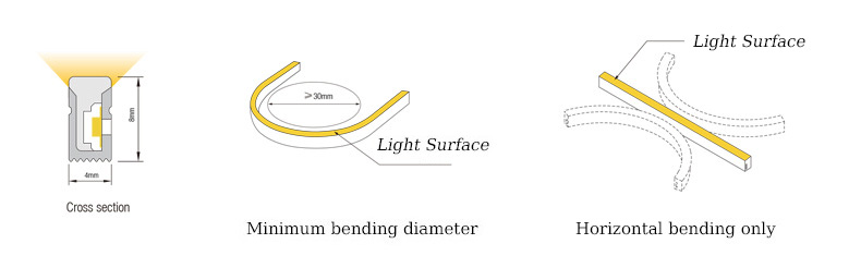 narrow led neon strip light