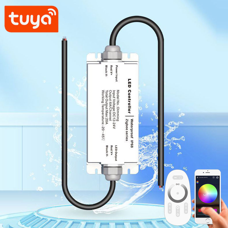 Wasserdichter IP68 Tuya WiFi LED Controller DC12V-24V