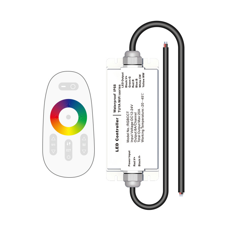 Vodotěsný IP68 Tuya WiFi LED ovladač DC12V-24V Vodotěsný IP68 Tuya WiFi LED ovladač DC12V-24V