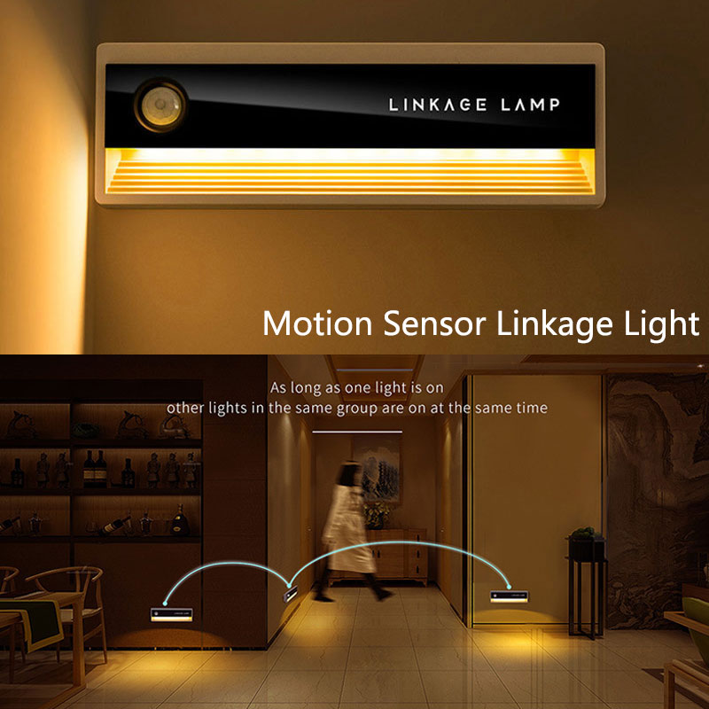 Linkage Motion Sensor Rechargeable Magnetic LED Stair Lights