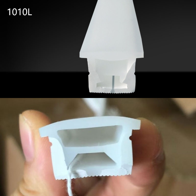 1010 Flexibilní silikonový LED kanál s přírubou pro 5mm tenké LED pásky, plně svítící nahoře 1010 Flexibilní silikonový LED kanál s přírubou pro 5mm tenké LED pásky, plně svítící nahoře