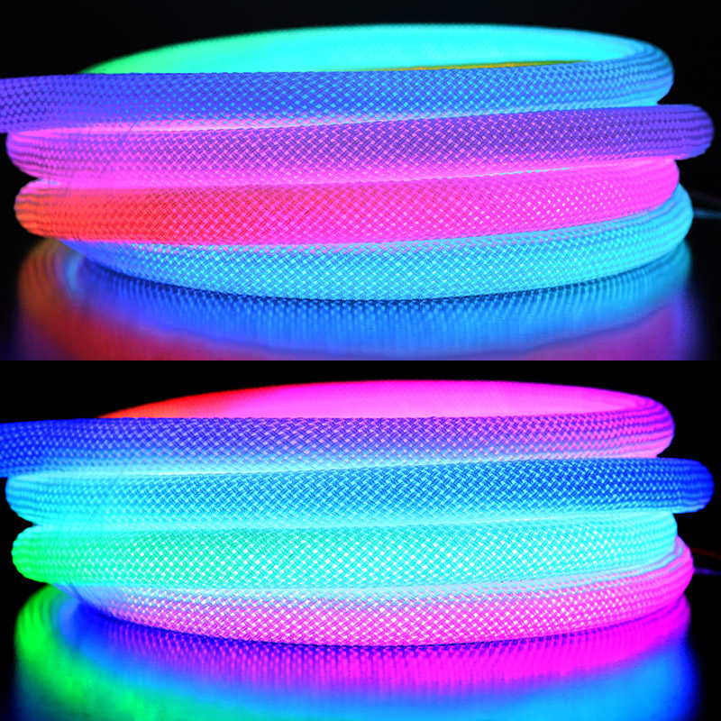 360° Braided Colorful Addressable RGBW LED Neon Rope Light