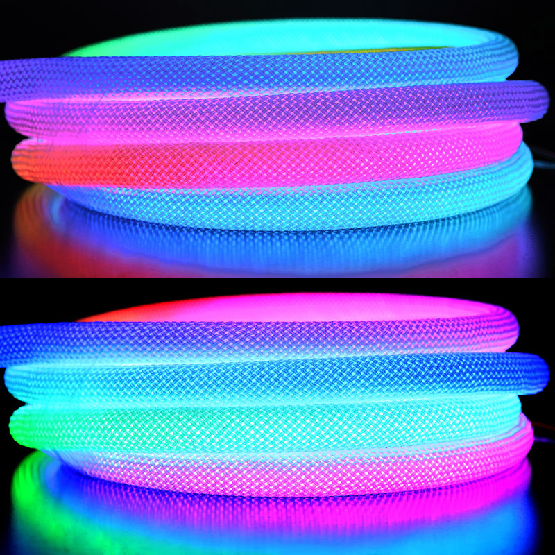 360° splétané barevné adresovatelné RGBW LED neonové provazové světlo 360° splétané barevné adresovatelné RGBW LED neonové provazové světlo