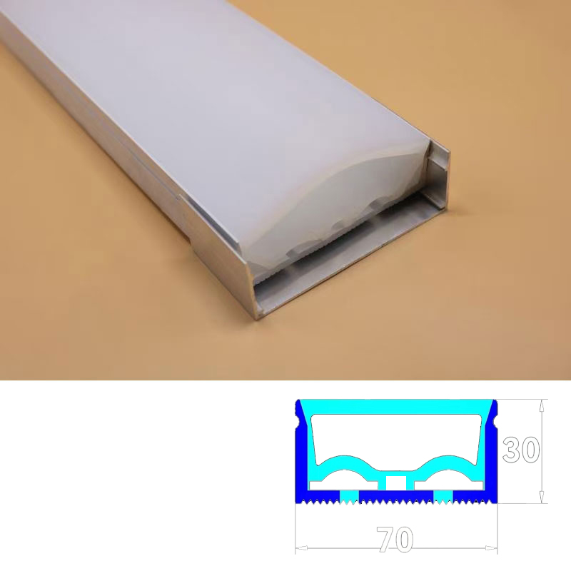70 * 30 mm velká flexibilní silikonová neonová trubice pro 15 mm světelný pás