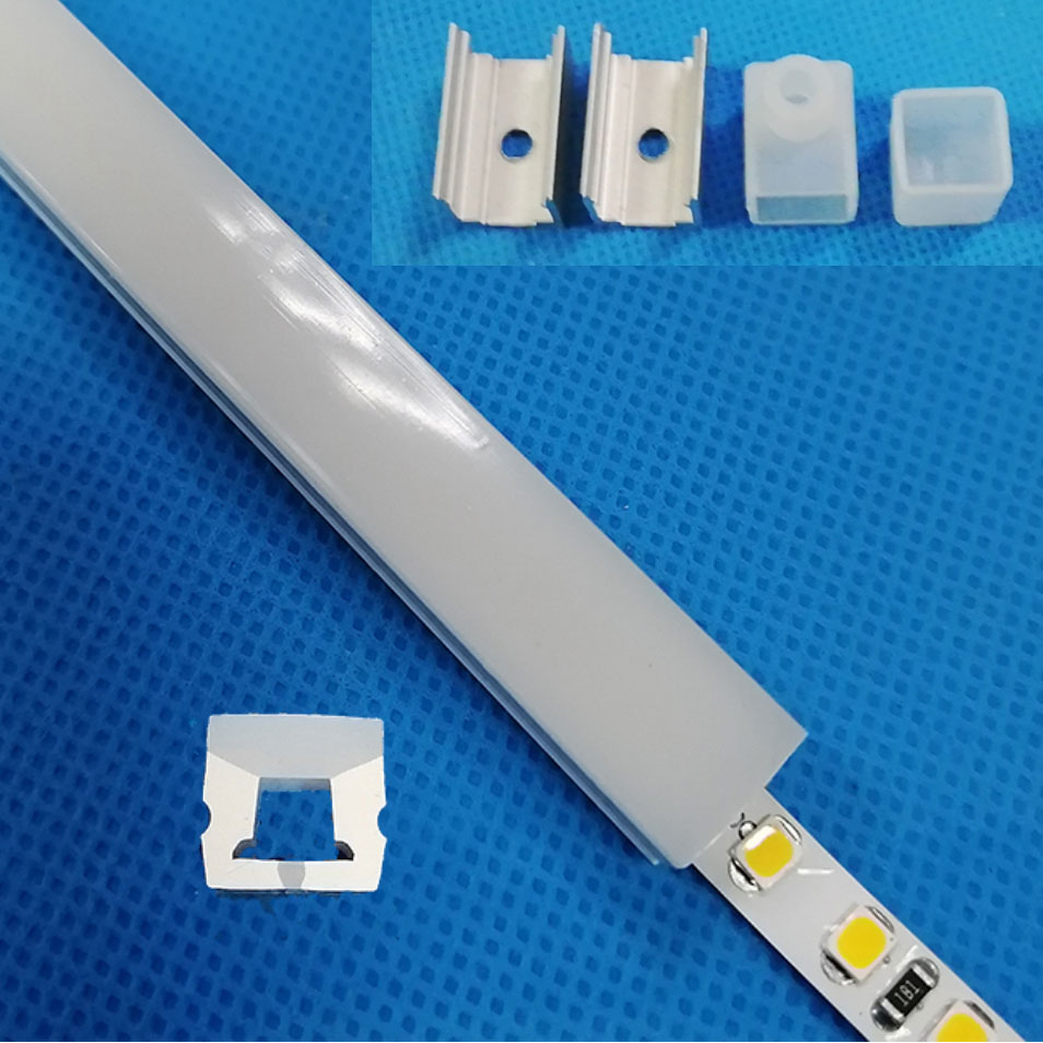 Flexibler Silikon-LED-Streifen-Lichtkanal für 5 mm LED-Streifen – 10 x 10 mm, 120° nach oben emittierend Flexibler Silikon-LED-Streifen-Lichtkanal für 5 mm LED-Streifen – 10 x 10 mm, 120° nach oben emittierend