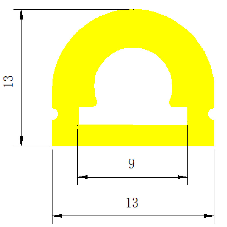 13*13mm 180° horní vyzařující silikonová rozptýlená světelná trubice pro 8mm LED světelné pásy 13*13mm 180° horní vyzařující silikonová rozptýlená světelná trubice pro 8mm LED světelné pásy