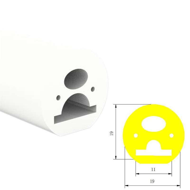 Runder Silikondiffusor für LED-Lichtstreifen, 270°, nach oben emittierend, Φ19 mm