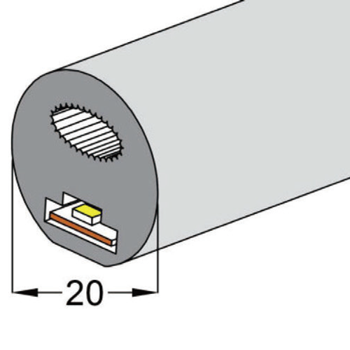 Runder, flexibler Silikon-LED-Lichtstreifen-Diffusorkanal, 270° rund, emittierend, Φ20 mm Runder, flexibler Silikon-LED-Lichtstreifen-Diffusorkanal, 270° rund, emittierend, Φ20 mm