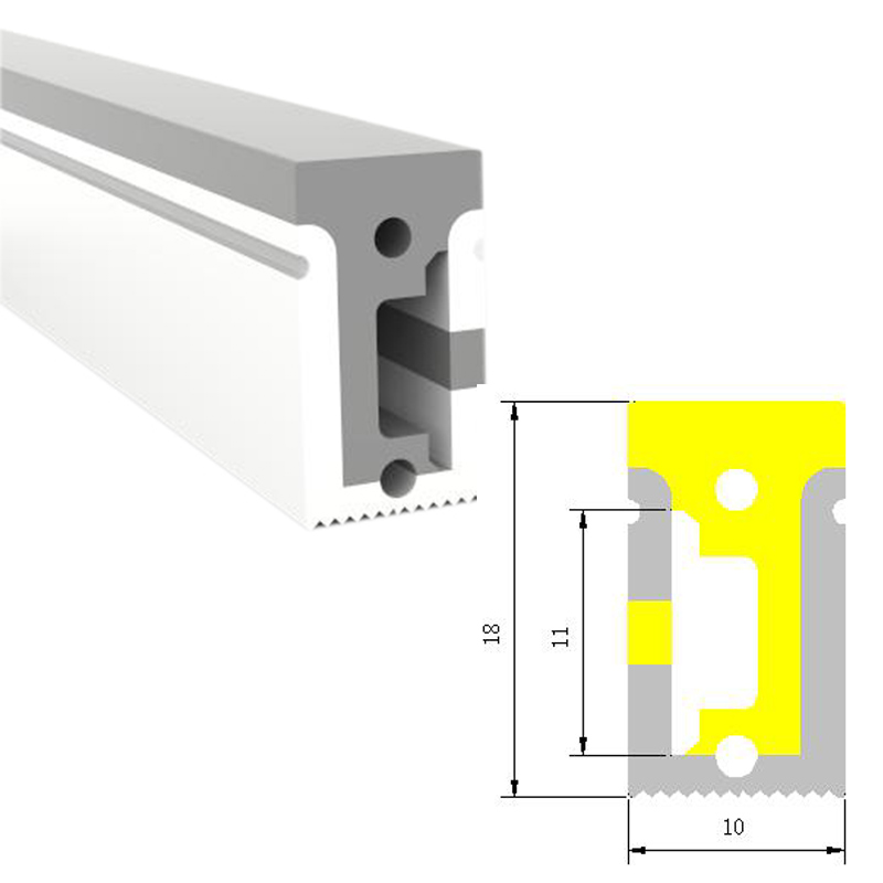 Flexibilní LED světelná silikonová trubice vodotěsná 180° boční vyzařování 10*18mm Flexibilní LED světelná silikonová trubice vodotěsná 180° boční vyzařování 10*18mm