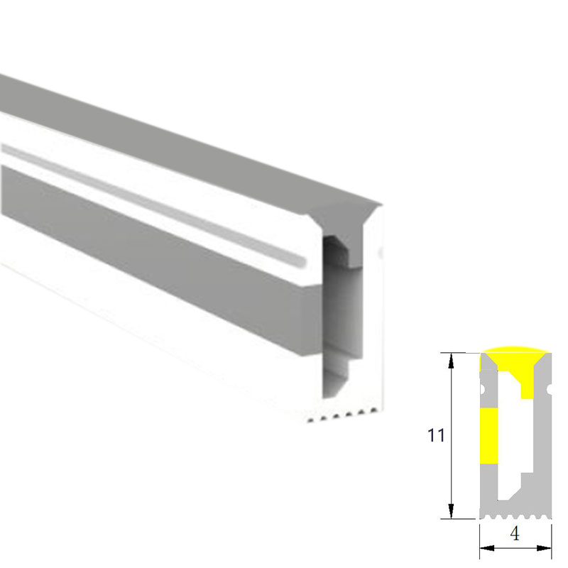 Flexibilní LED neon silikonový světelný difuzor vodotěsný 120° boční vyzařování 04*10mm Flexibilní LED neon silikonový světelný difuzor vodotěsný 120° boční vyzařování 04*10mm