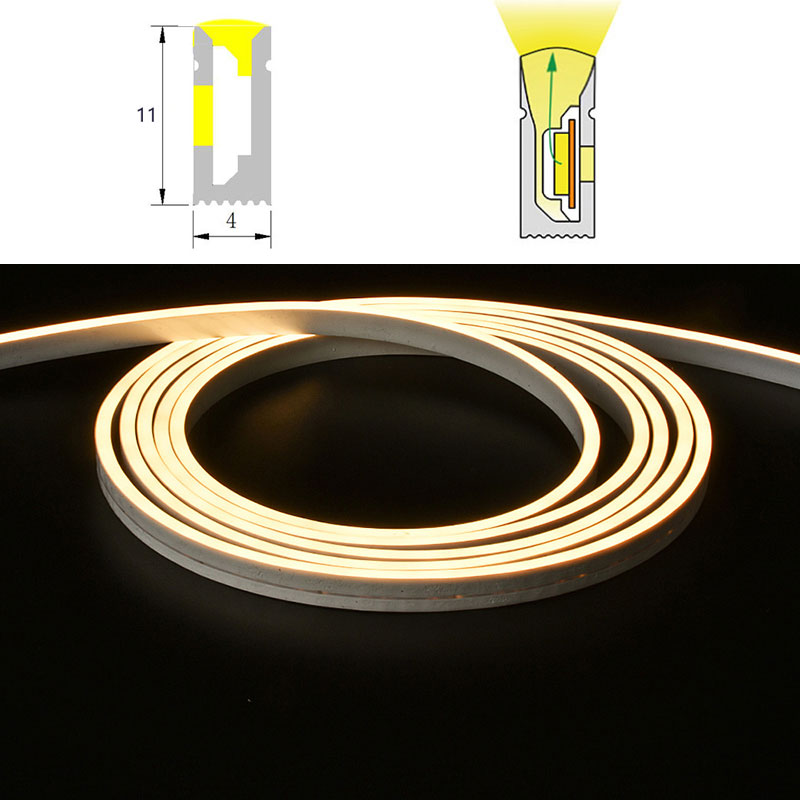 Flexibilní LED neon silikonový světelný difuzor vodotěsný 120° boční vyzařování 04*10mm Flexibilní LED neon silikonový světelný difuzor vodotěsný 120° boční vyzařování 04*10mm