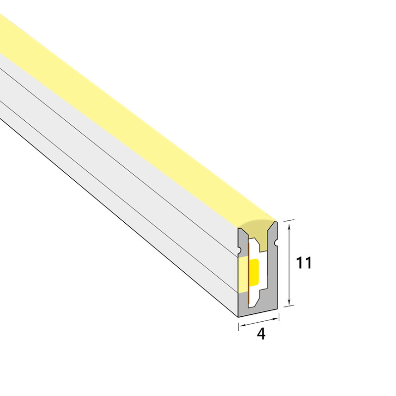Flexibilní LED neon silikonový světelný difuzor vodotěsný 120° boční vyzařování 04*10mm Flexibilní LED neon silikonový světelný difuzor vodotěsný 120° boční vyzařování 04*10mm