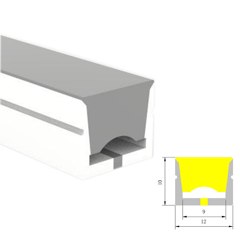 Flexibilní LED neonová silikonová trubice pro 8mm LED světelné pásy - 12*10mm 120° horní vyzařování
