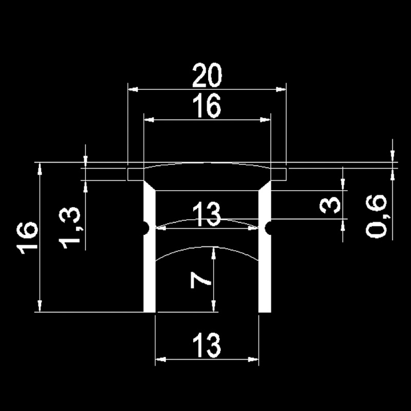 Silikon-LED-Streifendiffusor mit weißem Flansch für 12 mm LED-Lichtstreifen – 16 x 16 mm, 120 ° nach oben emittierend Silikon-LED-Streifendiffusor mit weißem Flansch für 12 mm LED-Lichtstreifen – 16 x 16 mm, 120 ° nach oben emittierend