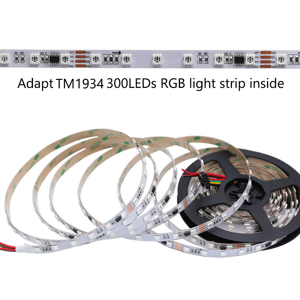 Sada venkovních flexibilních černých silikonových neonových LED pásků s adresovatelnými barvami RGB Sada venkovních flexibilních černých silikonových neonových LED pásků s adresovatelnými barvami RGB