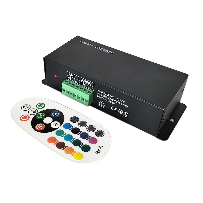 Synchronous Control DMX Decoder RF Remote Control 110V 220V RGB