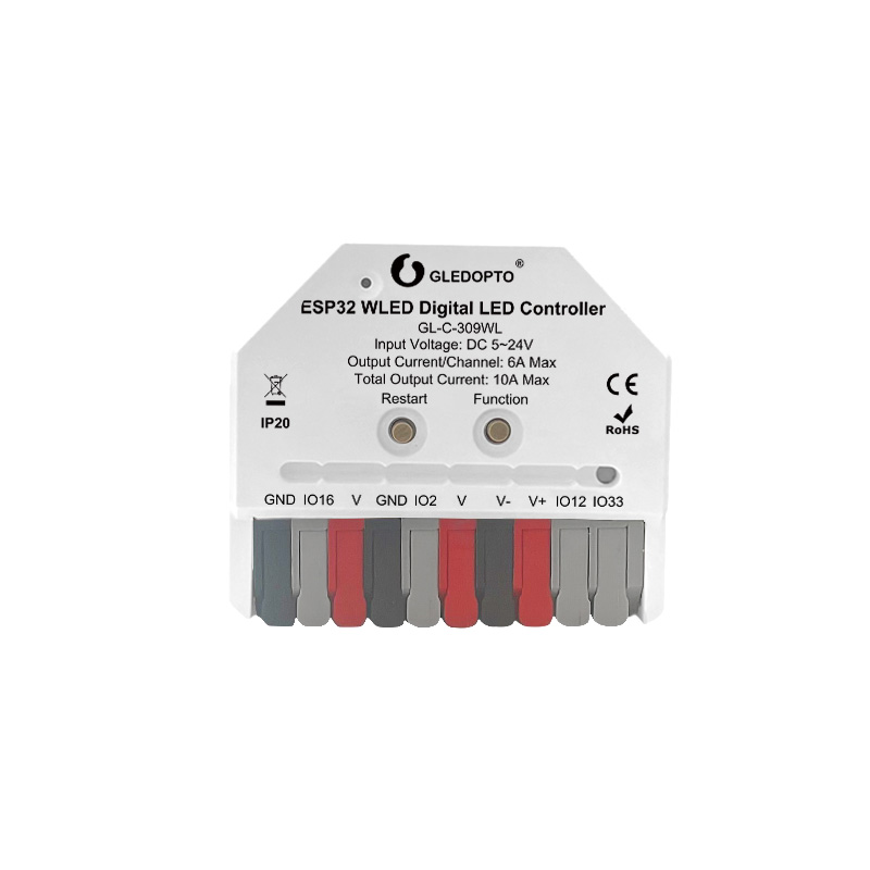 2CH WiFi ESP32 LED světelný pásek WLED DIY Pixel Controller Mini 2CH WiFi ESP32 LED světelný pásek WLED DIY Pixel Controller Mini