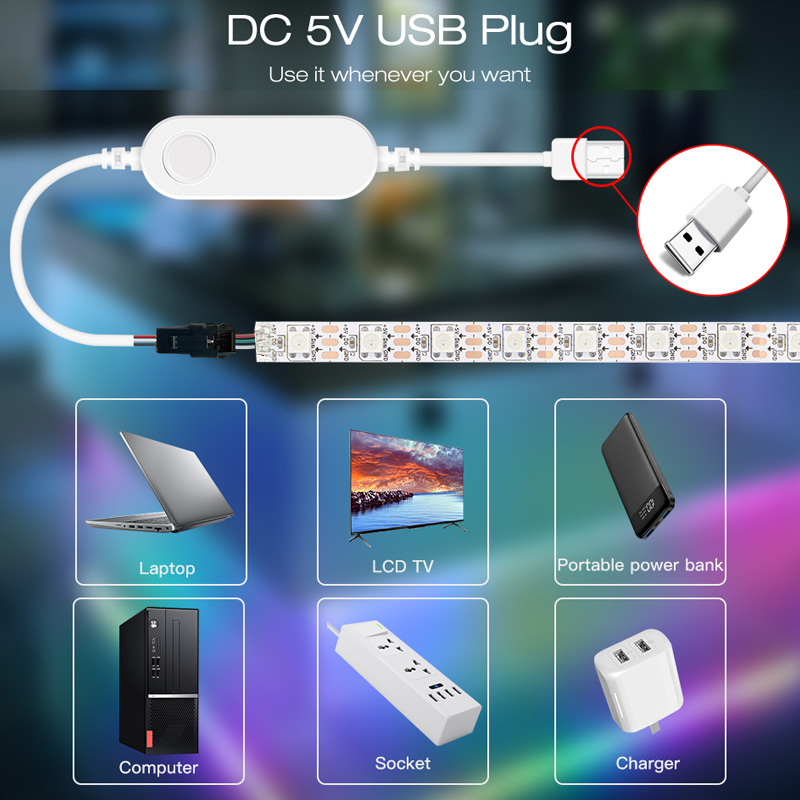 5V Pixel LED WiFi WLED ESP32 Mikrofonní Mini USB Smart Controller 5V Pixel LED WiFi WLED ESP32 Mikrofonní Mini USB Smart Controller