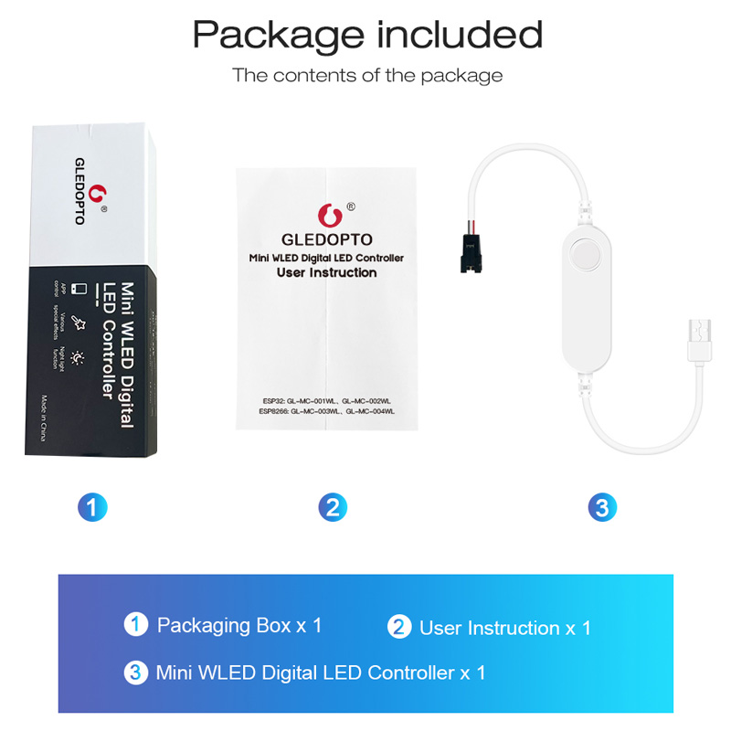 5V Pixel LED WiFi WLED ESP32 Mikrofonní Mini USB Smart Controller 5V Pixel LED WiFi WLED ESP32 Mikrofonní Mini USB Smart Controller