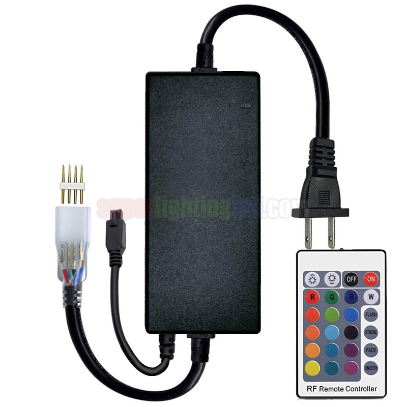 AC110-220V 750W 24 Tasten IR-LED-Controller, für Partybeleuchtung, Weihnachtsbeleuchtungssystem, schließen Sie 110V 82Ft wasserdichte Hochspannungs-LED-Streifen an Amazon an