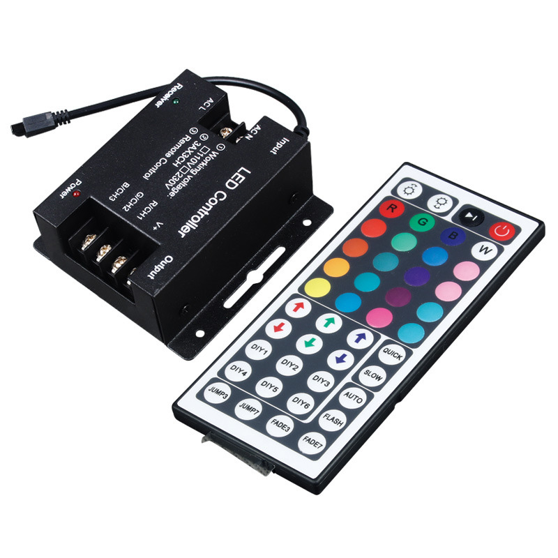 AC110V/220V 1500W, 44Keys IR lLed Controller Kit, Pro LED osvětlení scény, Připojení 120V 164Ft vysokého napětí 5050 RGB LED pásek – zakázková objednávka drátu AC110V/220V 1500W, 44Keys IR lLed Controller Kit, Pro LED osvětlení scény, Připojení 120V 164Ft vysokého napětí 5050 RGB LED pásek – zakázková objednávka drátu