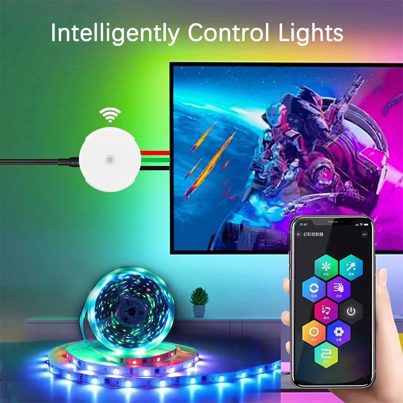 DC12-48V Alexa WiFi APP Controlled RF Remote SPI UFO LED Controller DC12-48V Alexa WiFi APP Controlled RF Remote SPI UFO LED Controller