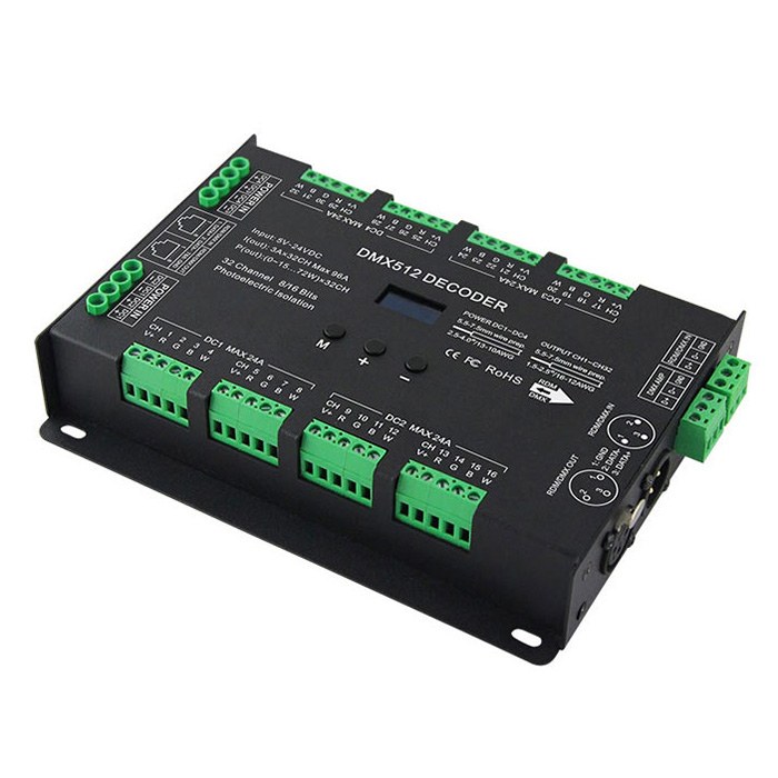 DC5V-24V 32CH DMX512 dekodér konstantního napětí BC-632