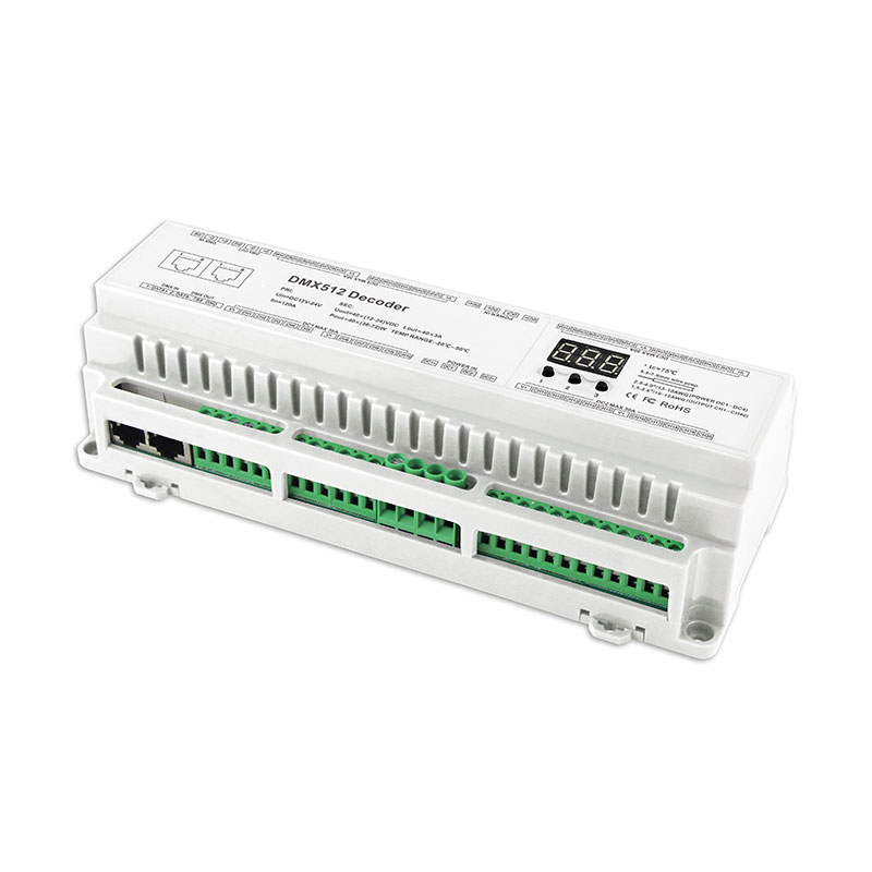 DC12V-24V 40CH DMX512 dekodér konstantního napětí BC-640-DIN