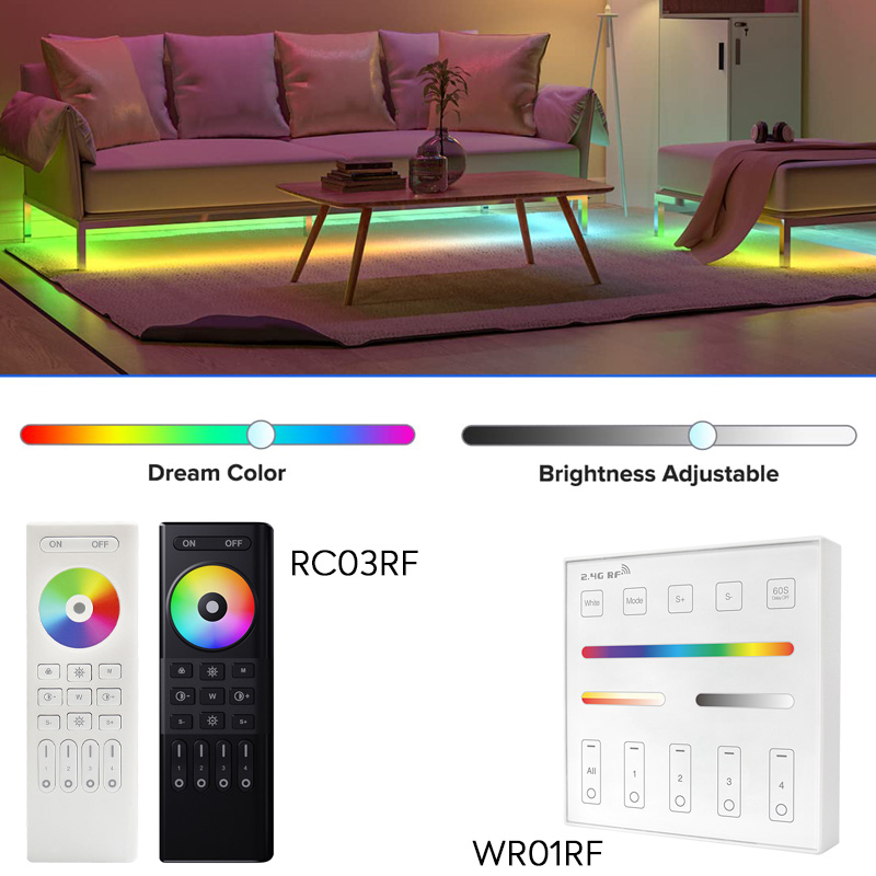 C04W RF and Alexa Tuya WiFi RGBW LED Tape Controller