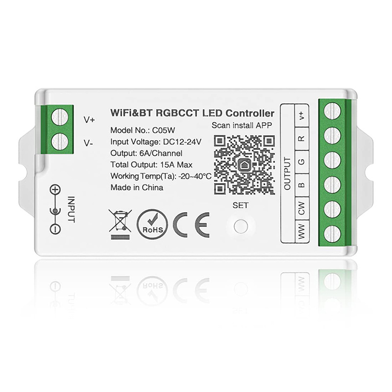 C05W RF a Alexa Tuya WiFi RGBWW LED páskový ovladač C05W RF a Alexa Tuya WiFi RGBWW LED páskový ovladač