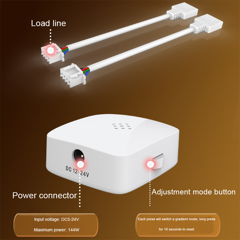 DC5-24V dvoukanálový RGB WiFi LED ovladač pro flexibilní LED páskové světlo, práce s Alexou a Google Assistant DC5-24V dvoukanálový RGB WiFi LED ovladač pro flexibilní LED páskové světlo, práce s Alexou a Google Assistant