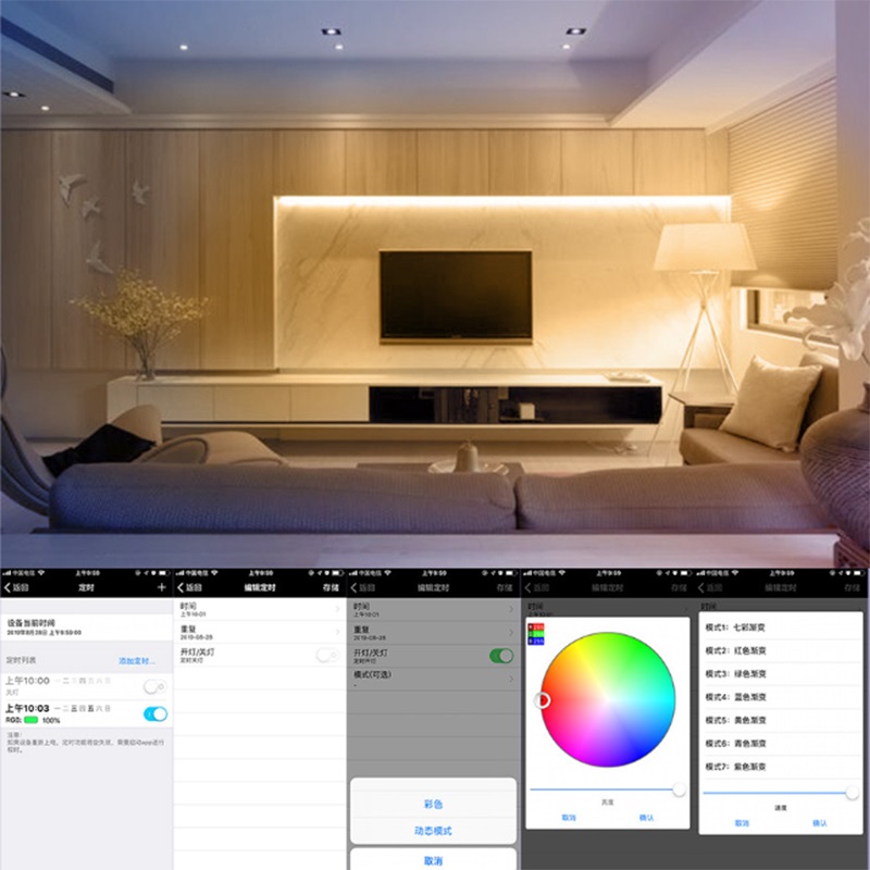 DC5-24V dvoukanálový RGB WiFi LED ovladač pro flexibilní LED páskové světlo, práce s Alexou a Google Assistant DC5-24V dvoukanálový RGB WiFi LED ovladač pro flexibilní LED páskové světlo, práce s Alexou a Google Assistant