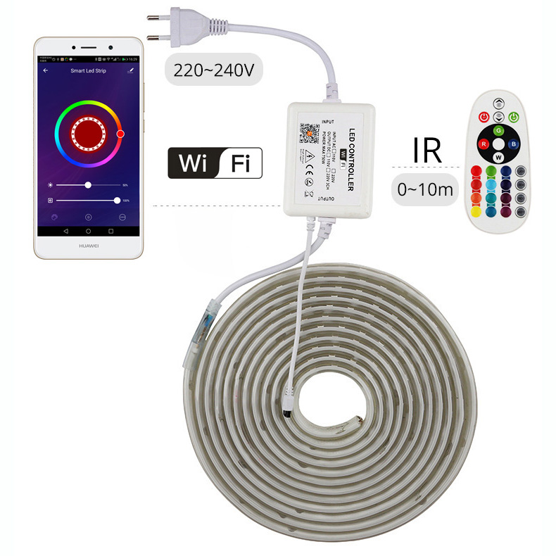 Vysokonapěťový WiFi RGB AC ovladač Tuya Smart Life Vysokonapěťový WiFi RGB AC ovladač Tuya Smart Life