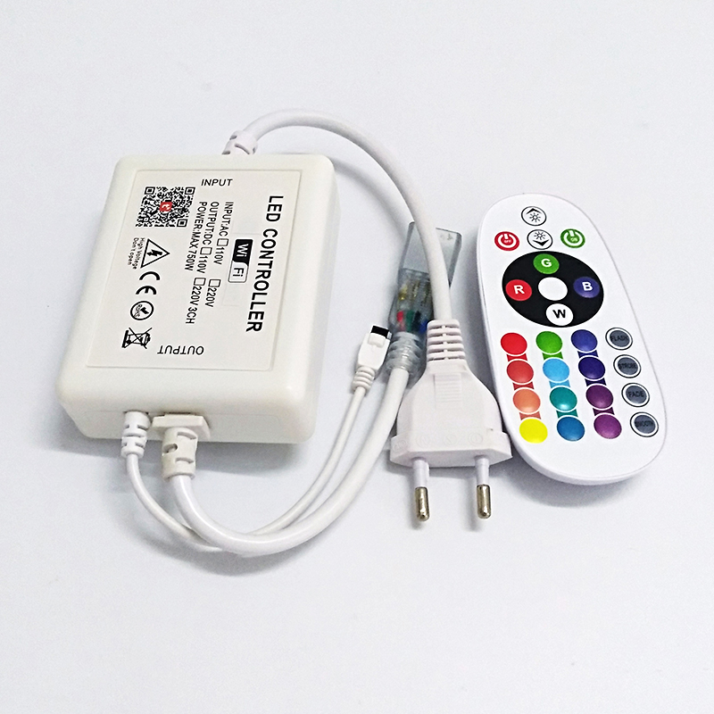 Vysokonapěťový WiFi RGB AC ovladač Tuya Smart Life Vysokonapěťový WiFi RGB AC ovladač Tuya Smart Life